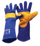 Leather Blue Welding Glove – 40cm