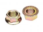 Metric Coarse Hex Flange Serrated Nuts Zinc Yellow Mild Steel CL6