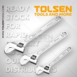 TOLSEN 3PCS ADJUSTABLE WRENCH SET