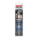 Soudal T-Rex Grab 290ml SMX® Polymer Sealant Adhesive Clear Crystal