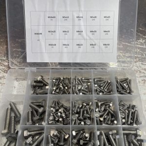 220pce Metric Hex Head Bolt Kit M5 - M10 Stainless G304