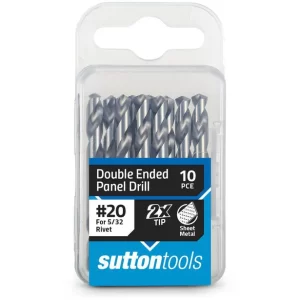 SUTTON No.20 x 54mm HSS Double-Ended Panel Drill Bit - 10 Piece