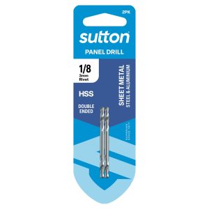 SUTTON 1/8inch x 54mm HSS Double-Ended Panel Drill Bit - 2 Piece