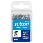 SUTTON No.11 x 54mm HSS Double-Ended Panel Drill Bit - 10 Piece