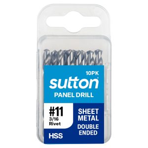 SUTTON No.11 x 54mm HSS Double-Ended Panel Drill Bit - 10 Piece