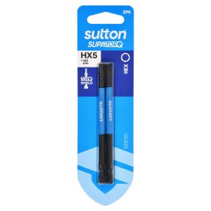 SUTTON Hx5 x 100mm SUPATORQ Hex Screwdriver Bit - 2 Piece
