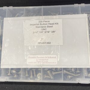 220pce Imperial UNC Button Head Stainless Steel Kit